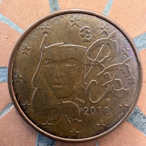 France eurocent münze - france, 5-eurocent-münze