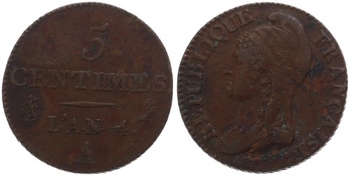 Frankreich france 5 - 5, centimes