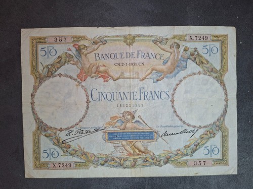 Banknote francs fankreich - francs,