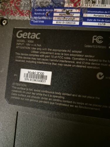 Getac x500 notebook intel - |,