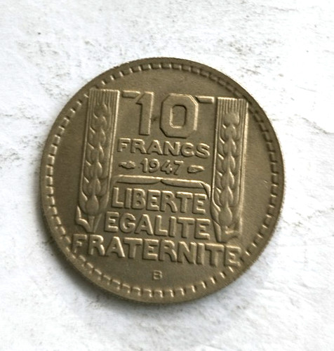 Frankreich francs 1947 b - frankreich, 10