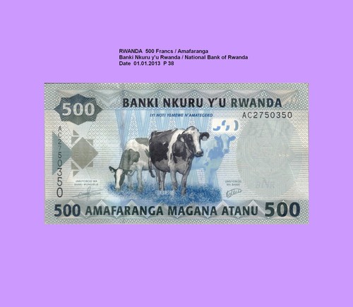 Ruanda rwanda 500 francs - ,