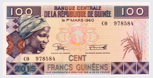 Guinea 100 francs 2015 - 100,