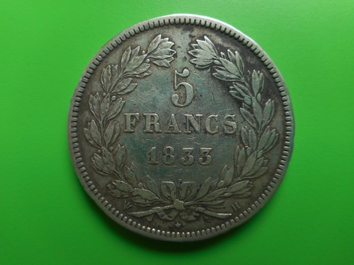 France francs 1833 - 5, h